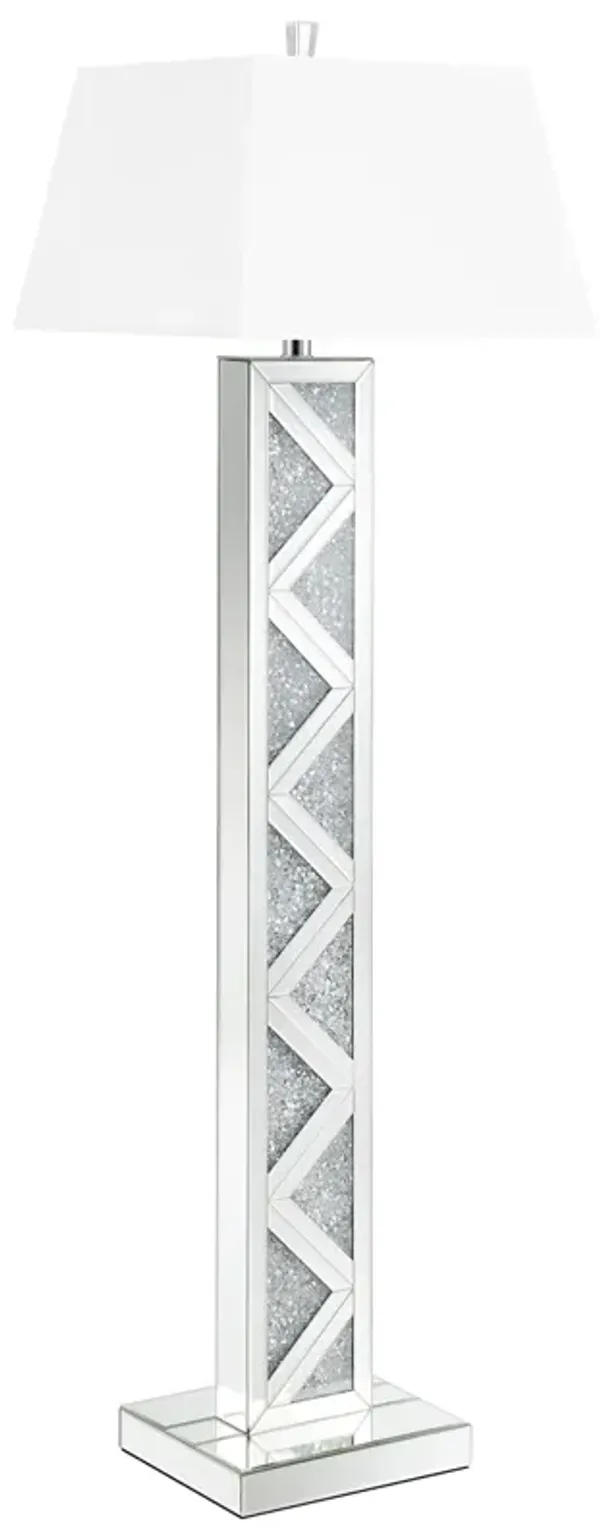 Coaster Carmen 65 Inch Empire Mirrored Acrylic Floor Lamp Silver