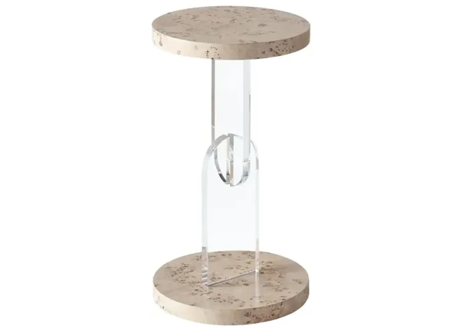 Universal Tranquility Miranda Kerr Home Burl Chrome/Mappa Side Table