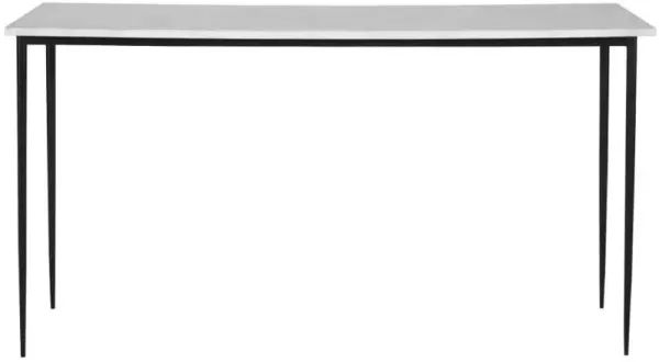 Uttermost Nightfall Satin Black/White Console Table