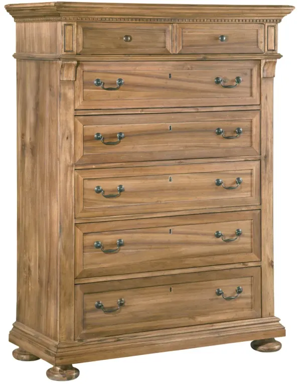 Hekman Bedroom 6-Drawer Chest Natural Wellington Hall