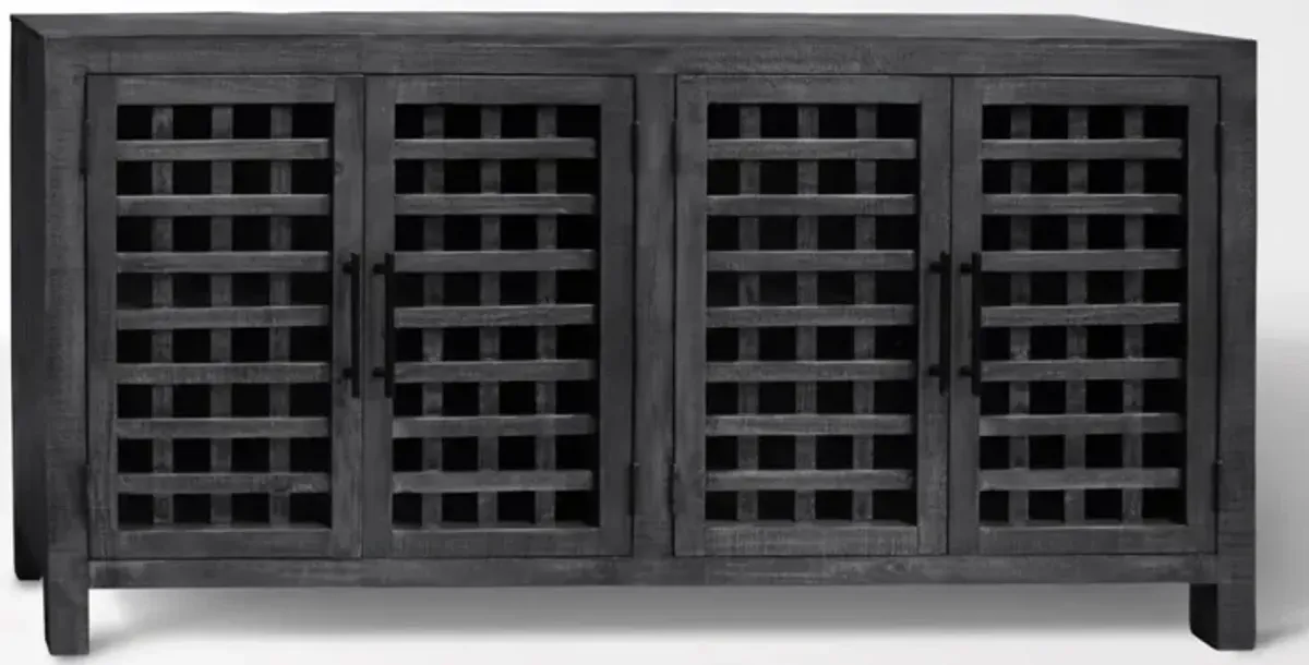 Noble Furniture 4-Door Sideboard Cabinet with Vail Interior & Exterior