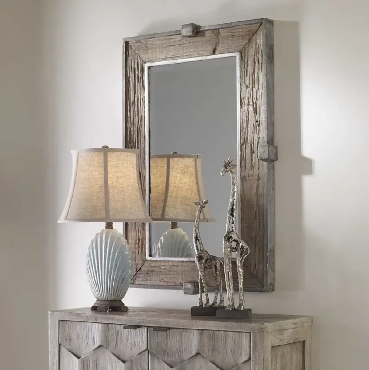 Uttermost Siringo Brown Weathered Wood Mirror