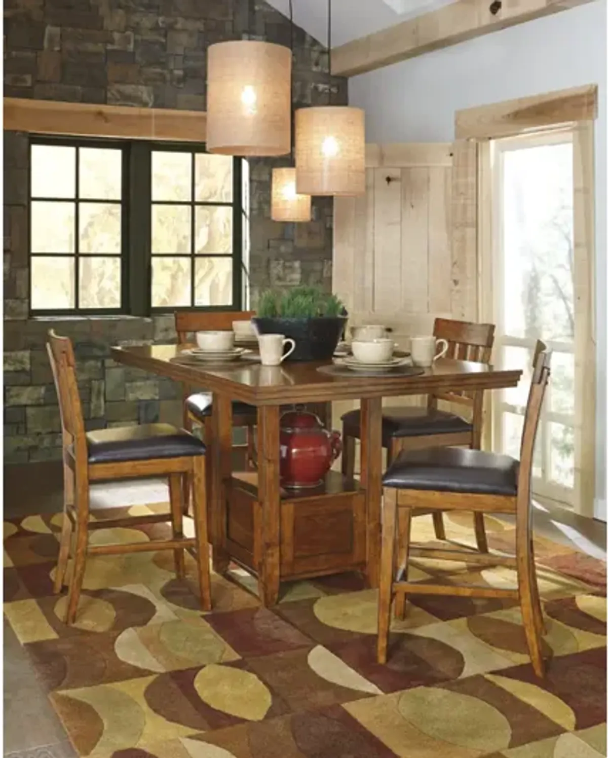 Ashley Ralene Medium Brown Counter-Height Dining Room Table