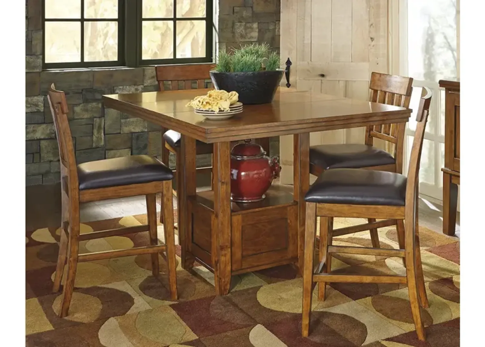 Ashley Ralene Medium Brown Counter-Height Dining Room Table