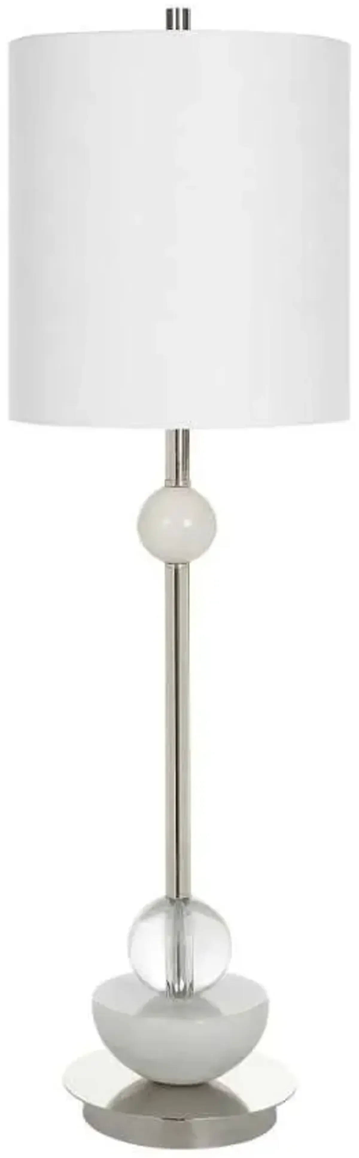 Uttermost Exposition Nickel/White Buffet Lamp