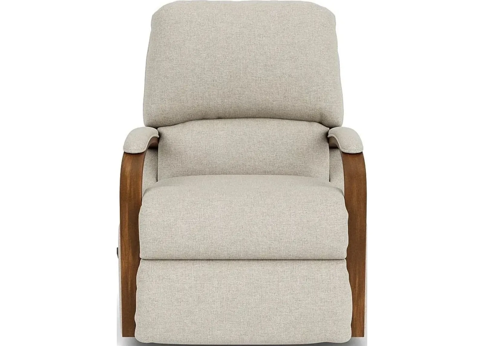 Flexsteel Woodlawn White Vanilla Swivel Gliding Manual Recliner