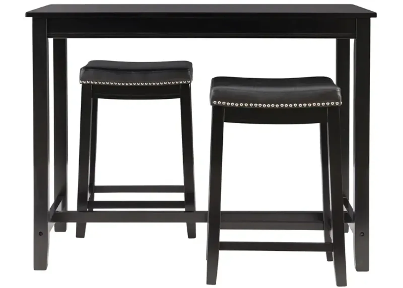 CLARIDGE 3-PC COUNTER SET - BLACK