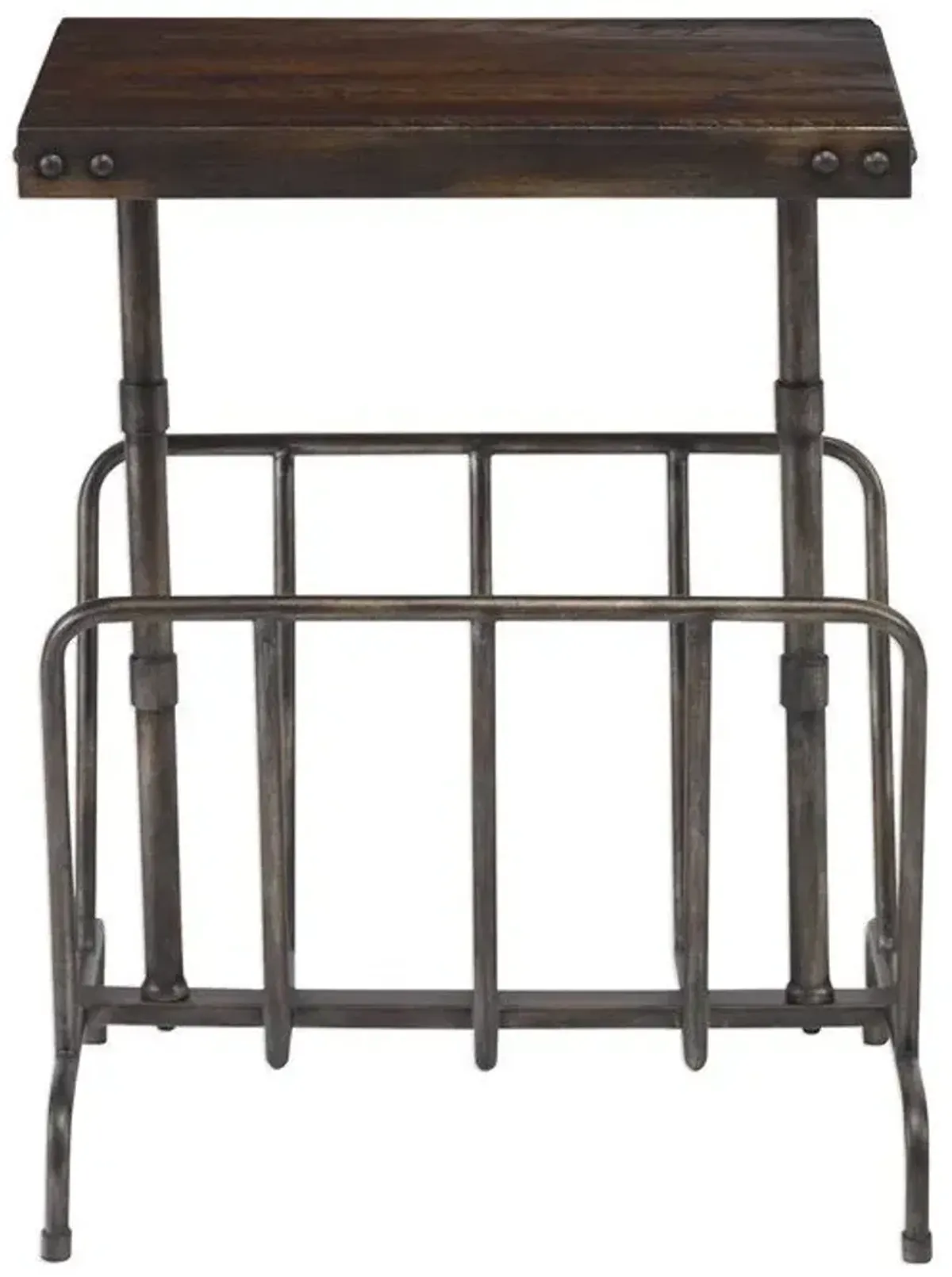 Uttermost Sonora Distressed Warm Walnut Magazine Accent Table