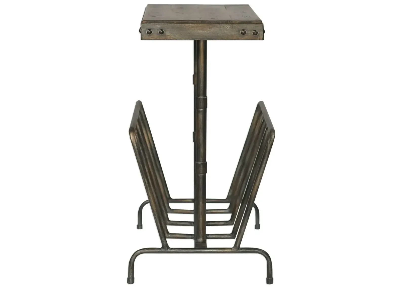 Uttermost Sonora Distressed Warm Walnut Magazine Accent Table