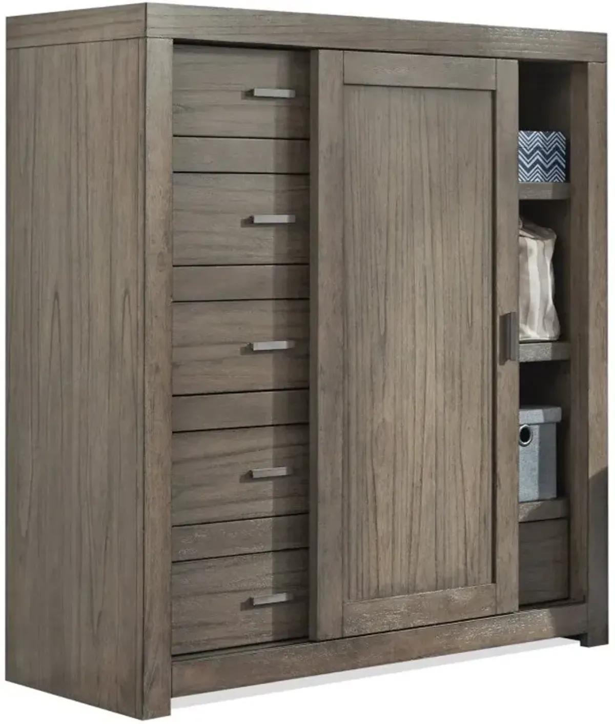 Aspenhome Modern Loft Greystone Sliding Door Chest