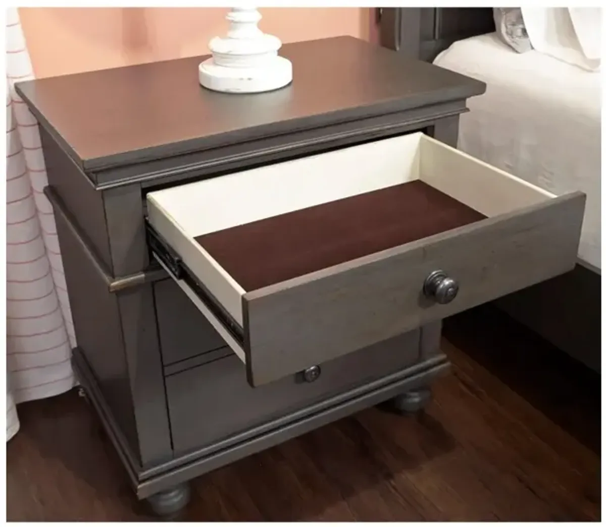 Aspenhome Oxford Peppercorn 2-Drawer Nightstand