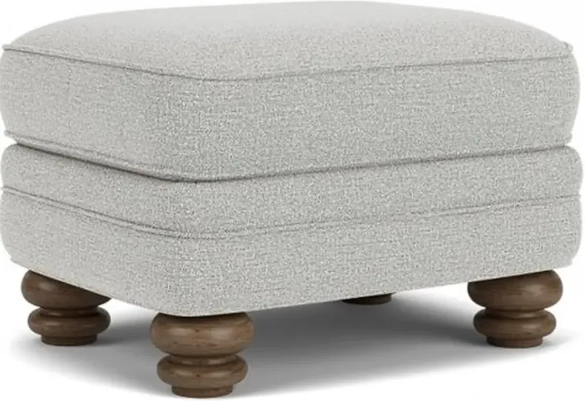 Flexsteel Bay Bridge Silver Fabric Glacier Ottoman