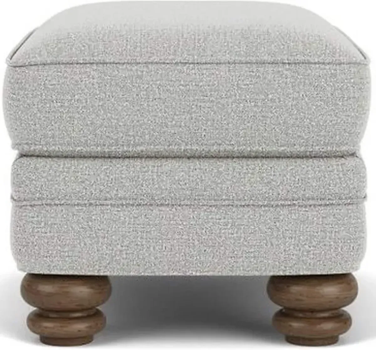 Flexsteel Bay Bridge Silver Fabric Glacier Ottoman