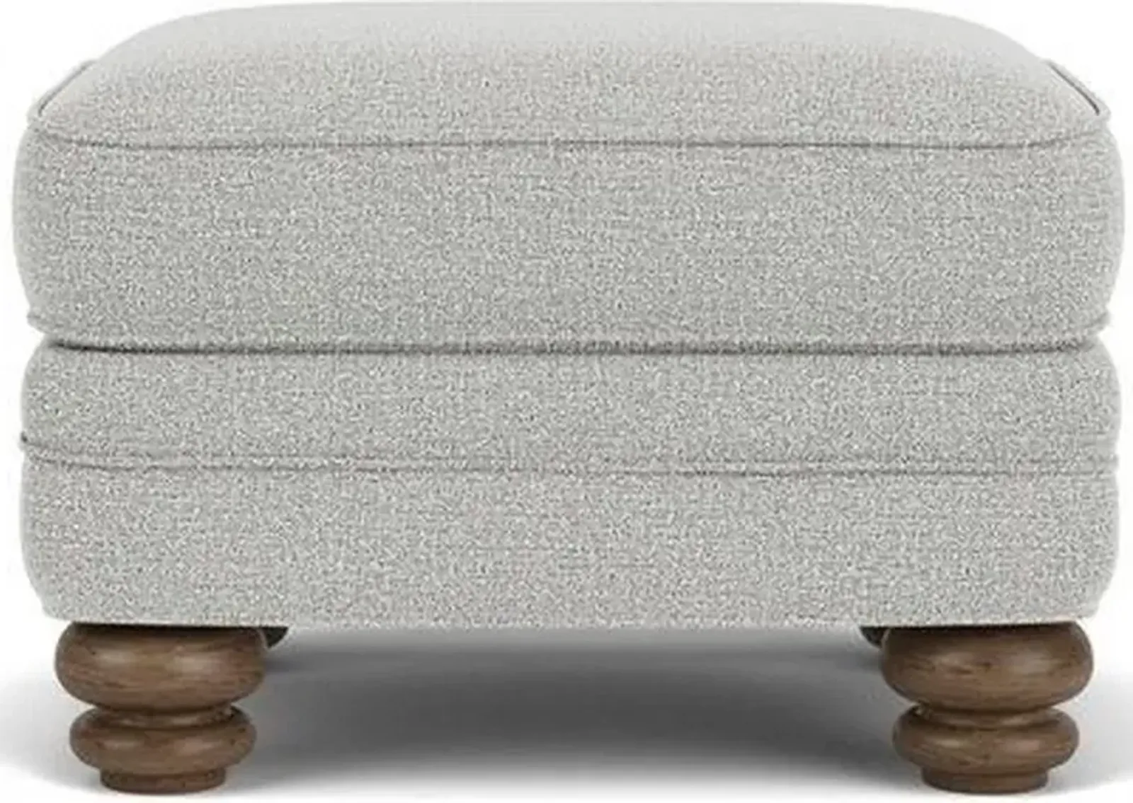 Flexsteel Bay Bridge Silver Fabric Glacier Ottoman