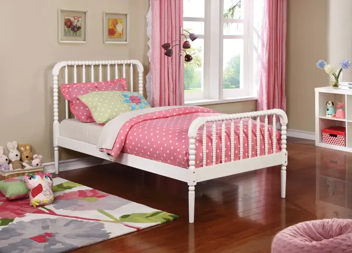 Coaster Jones Wood Twin Open Frame Bed White