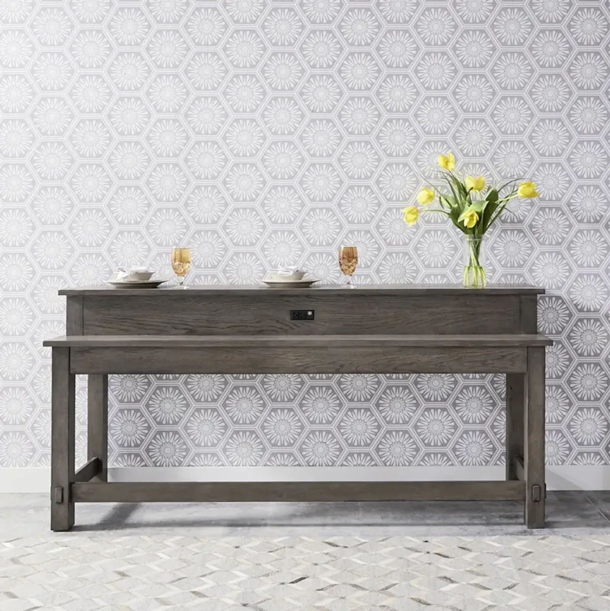 Liberty Furniture Console Bar Table Modern Farmhouse