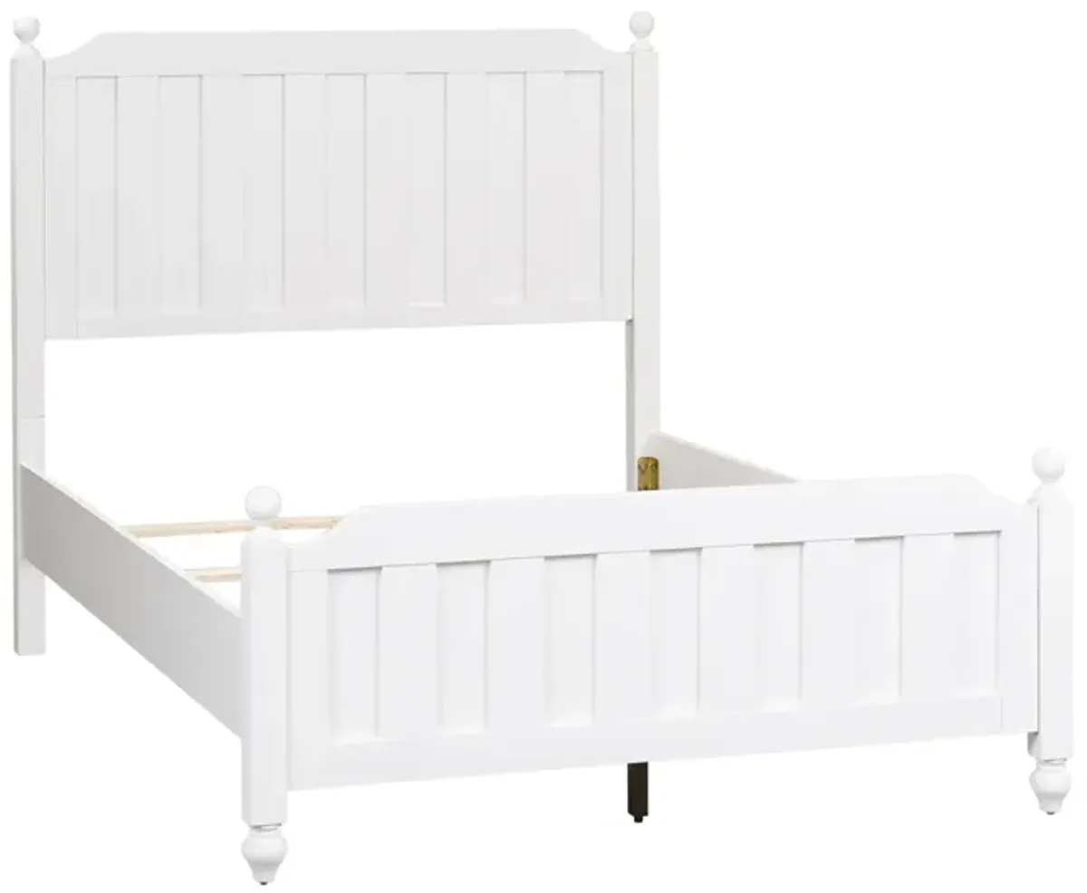 Liberty Furniture Complete Full Bedroom Set Panel White Finish Bed, Dresser & Mirror Cottage View