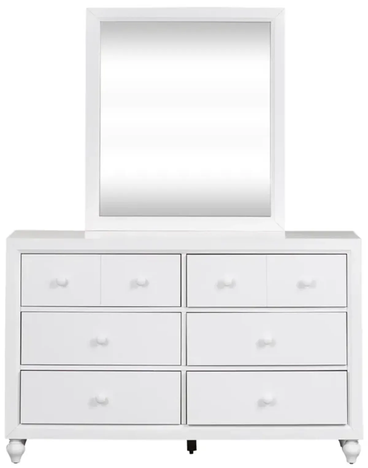 Liberty Furniture Complete Full Bedroom Set Panel White Finish Bed, Dresser & Mirror Cottage View