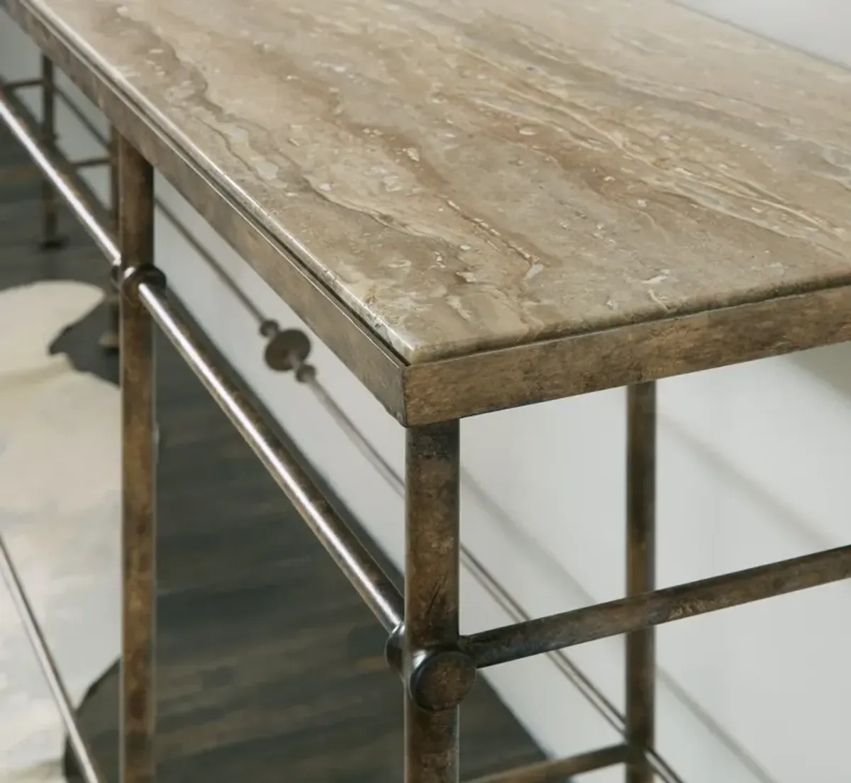 Hooker Furniture La Grange St James Metal & Stone Console Table