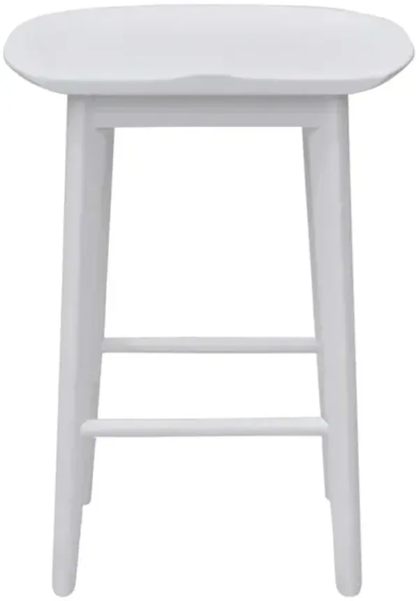 Steve Silver Hilton 24-Inch Backless Counter-Height Stool Modern White