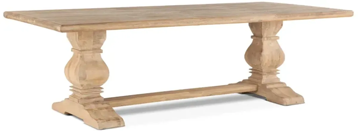 Home Trends Design San Rafael 108-Inch Rectangle Mango Wood Dining Table in Antique Oak Finish