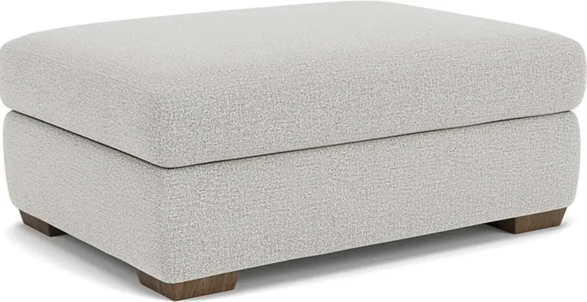 Flexsteel Collins Silver Glacier Ottoman