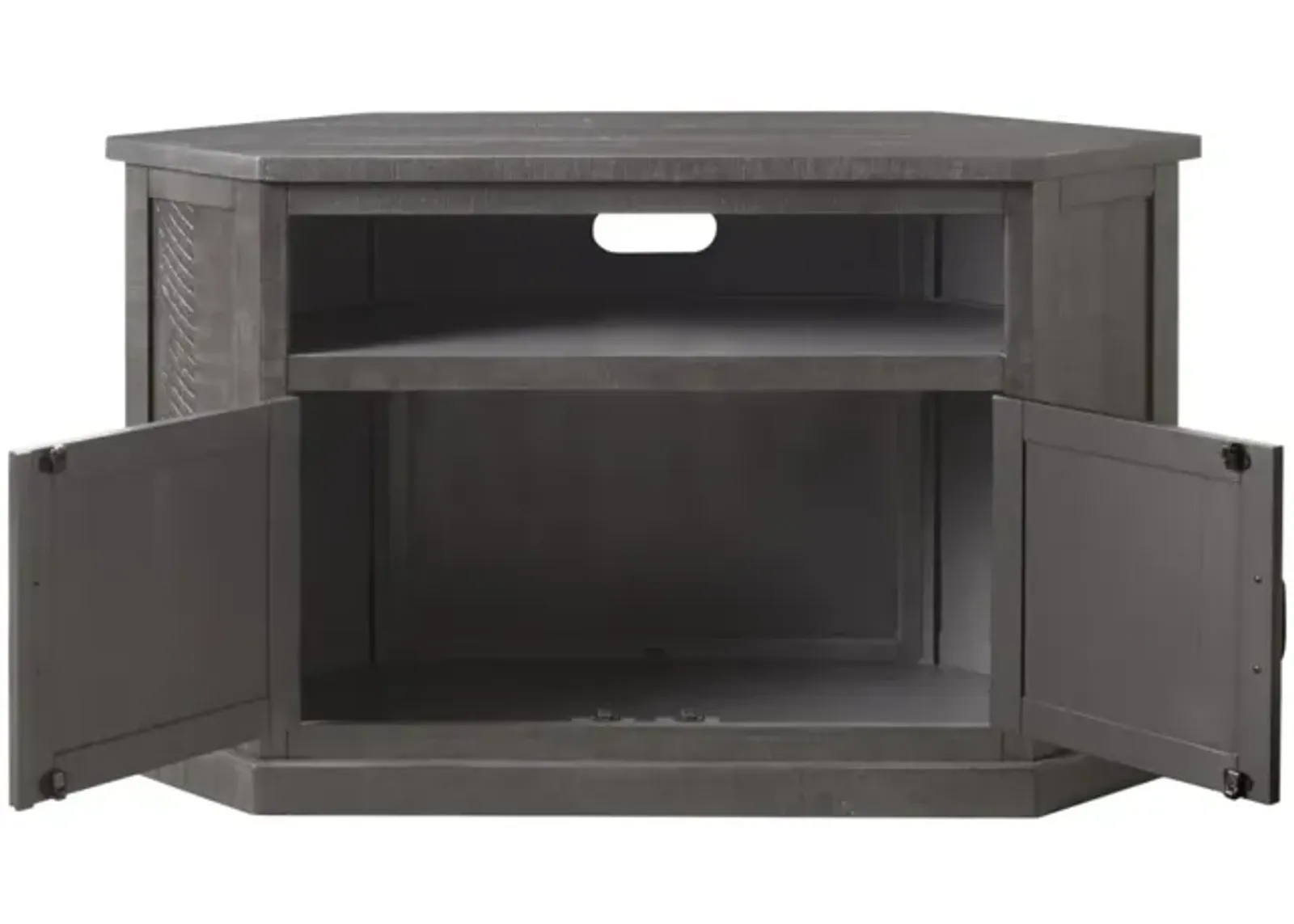 Martin Svensson Rustic Corner TV Stand in Grey