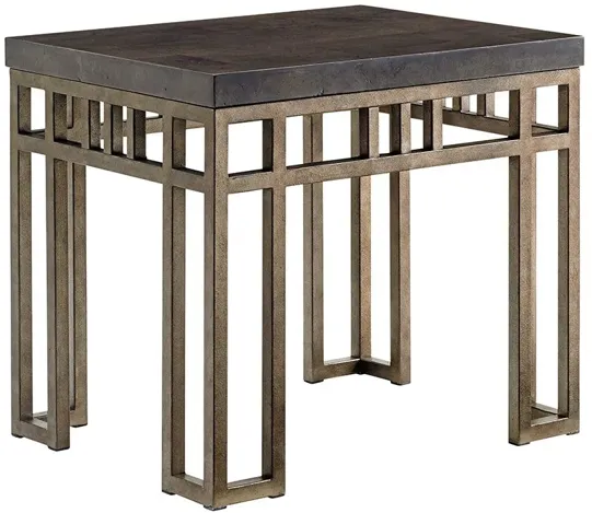 MONTERA TRAVERTINE END TABLE CYPRESS POINT