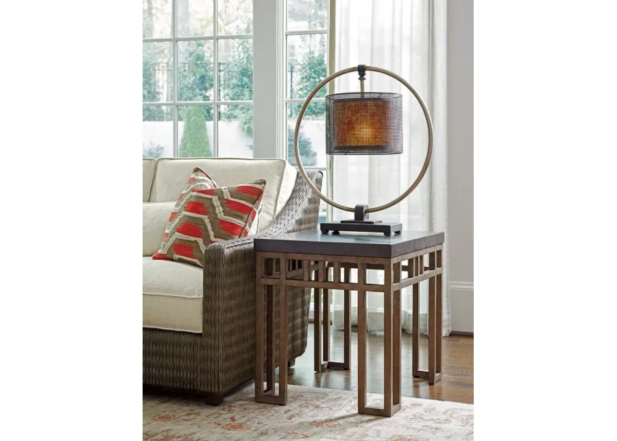 MONTERA TRAVERTINE END TABLE CYPRESS POINT