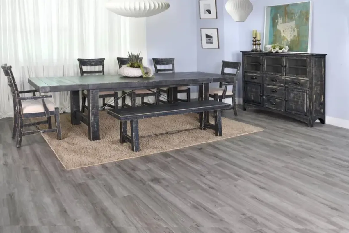 Sunny Designs Marina Black Sand Extension Dining Table