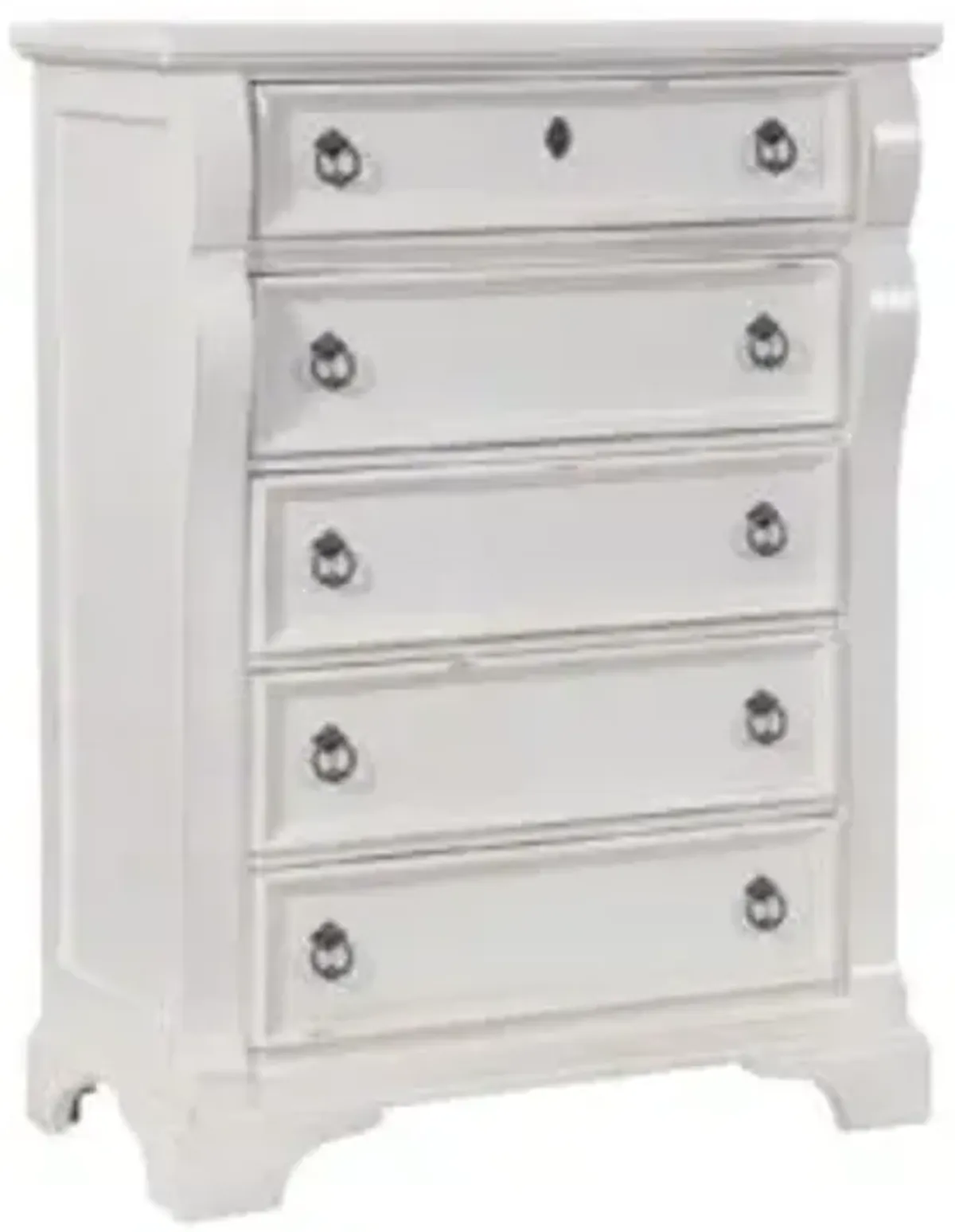 American Woodcrafters Heirloom Antique White 5-Drawer Chest