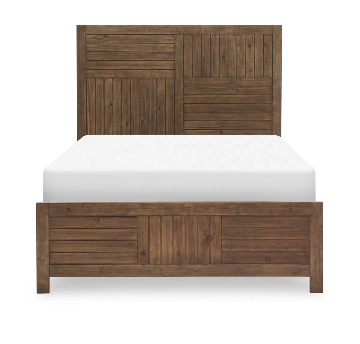 KID'S BROWN COMPLETE PANEL BED FULL BROWN FINISH - SUMMER CAMP