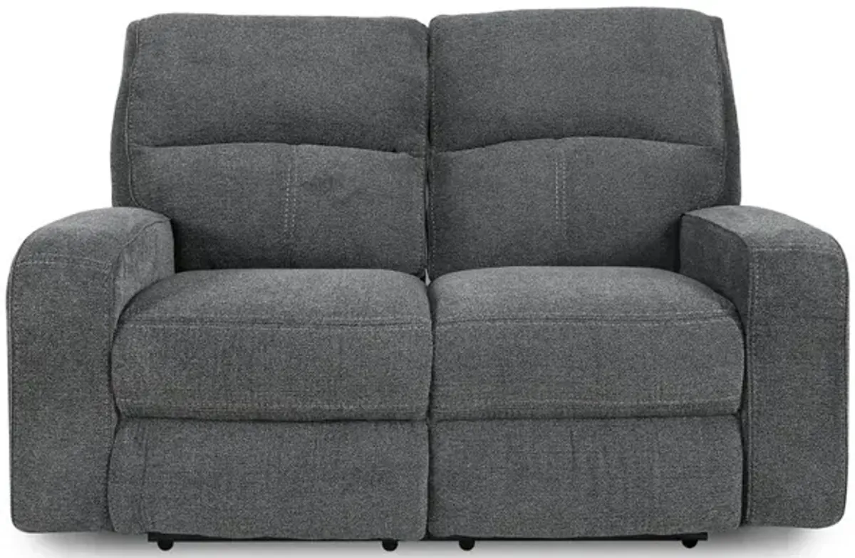 Parker House Polaris Collection Reclining Loveseat in Bizmark Grey Color