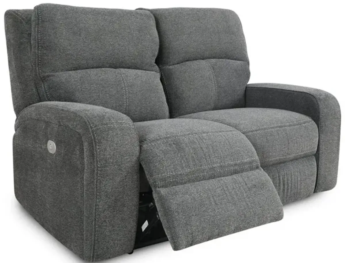 Parker House Polaris Collection Reclining Loveseat in Bizmark Grey Color