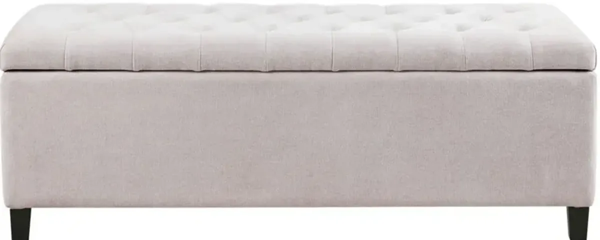 Olliix Madison Park Natural Shandra Tufted Top Storage Bench