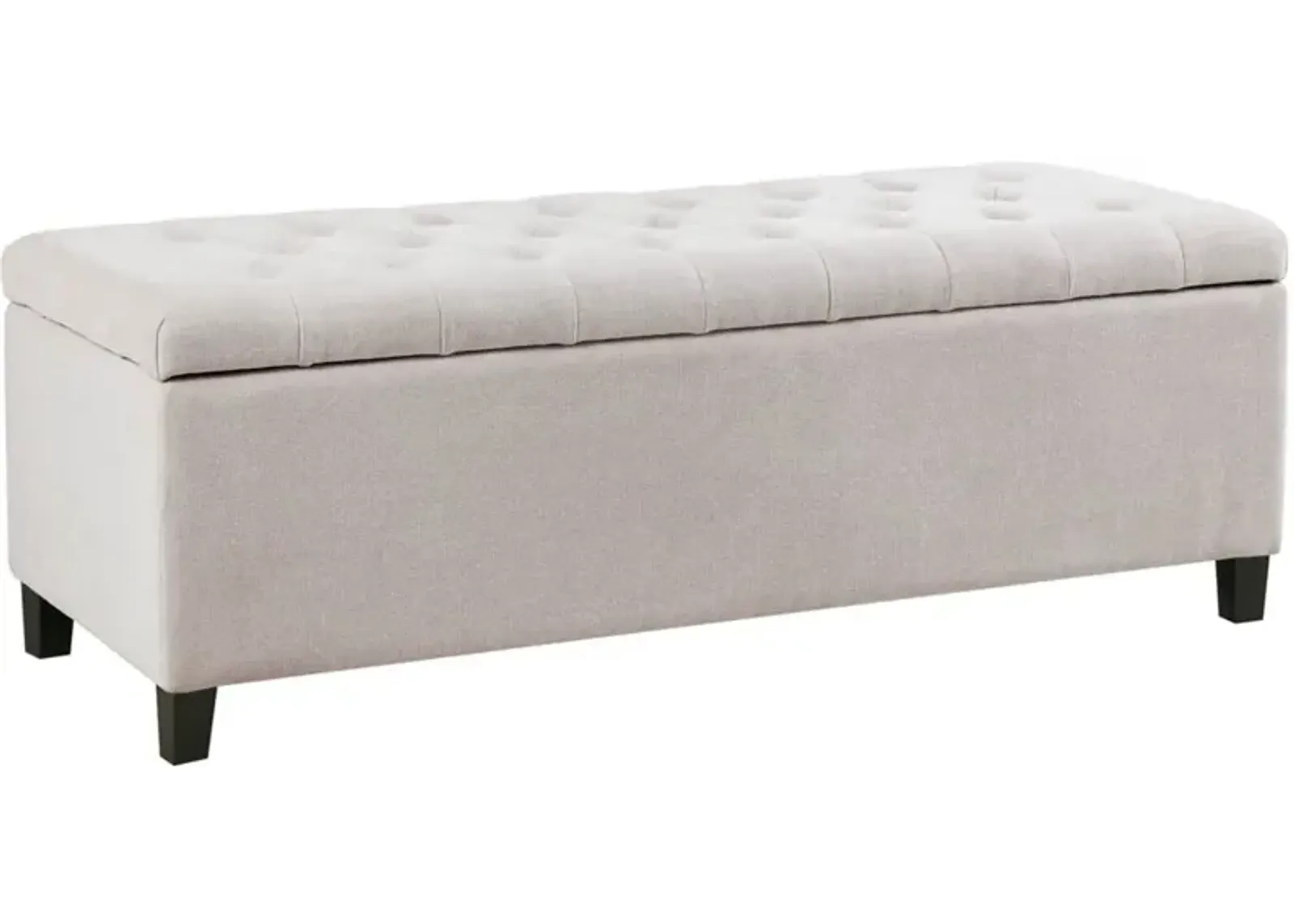 Olliix Madison Park Natural Shandra Tufted Top Storage Bench