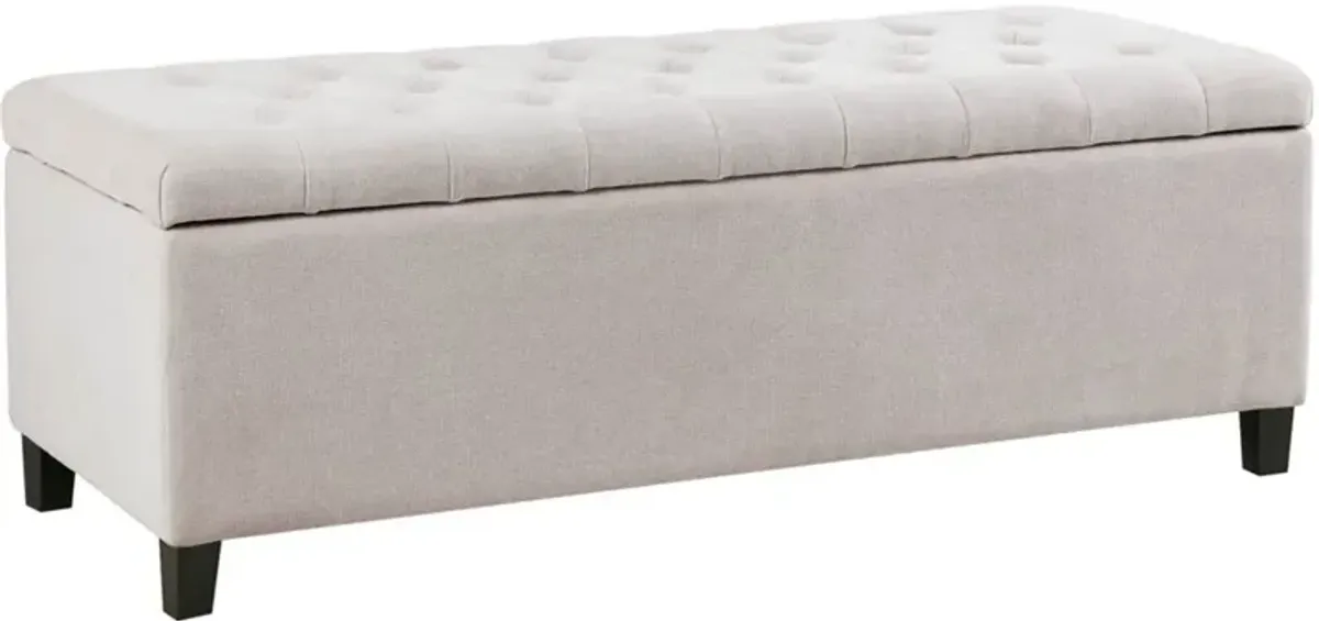 Olliix Madison Park Natural Shandra Tufted Top Storage Bench