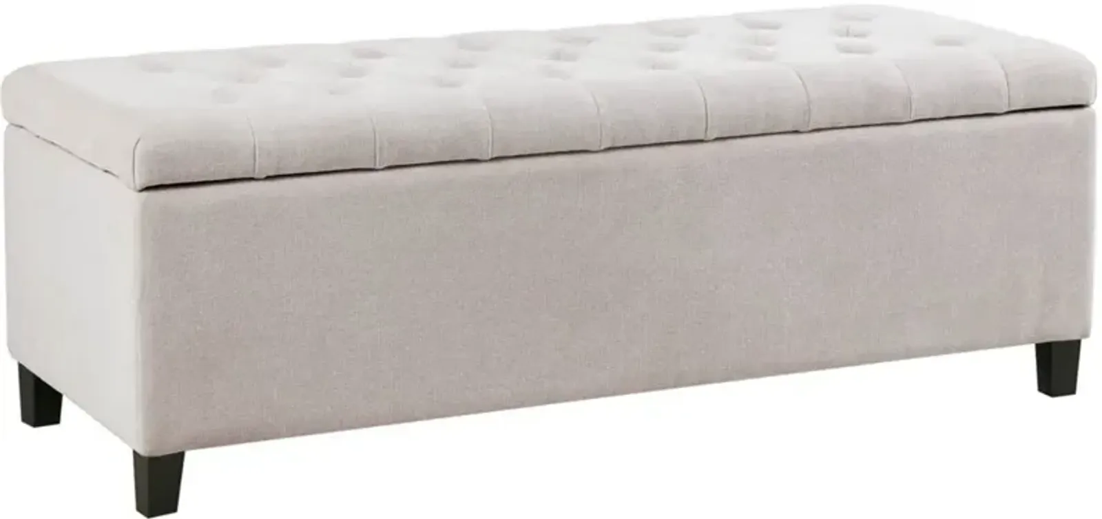 Olliix Madison Park Natural Shandra Tufted Top Storage Bench