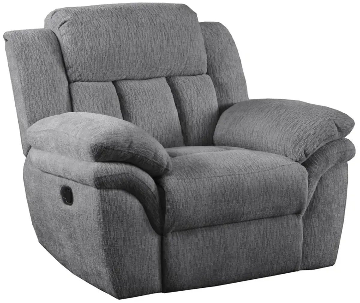 Coaster Bahrain Upholstered Power Glider Recliner Charcoal