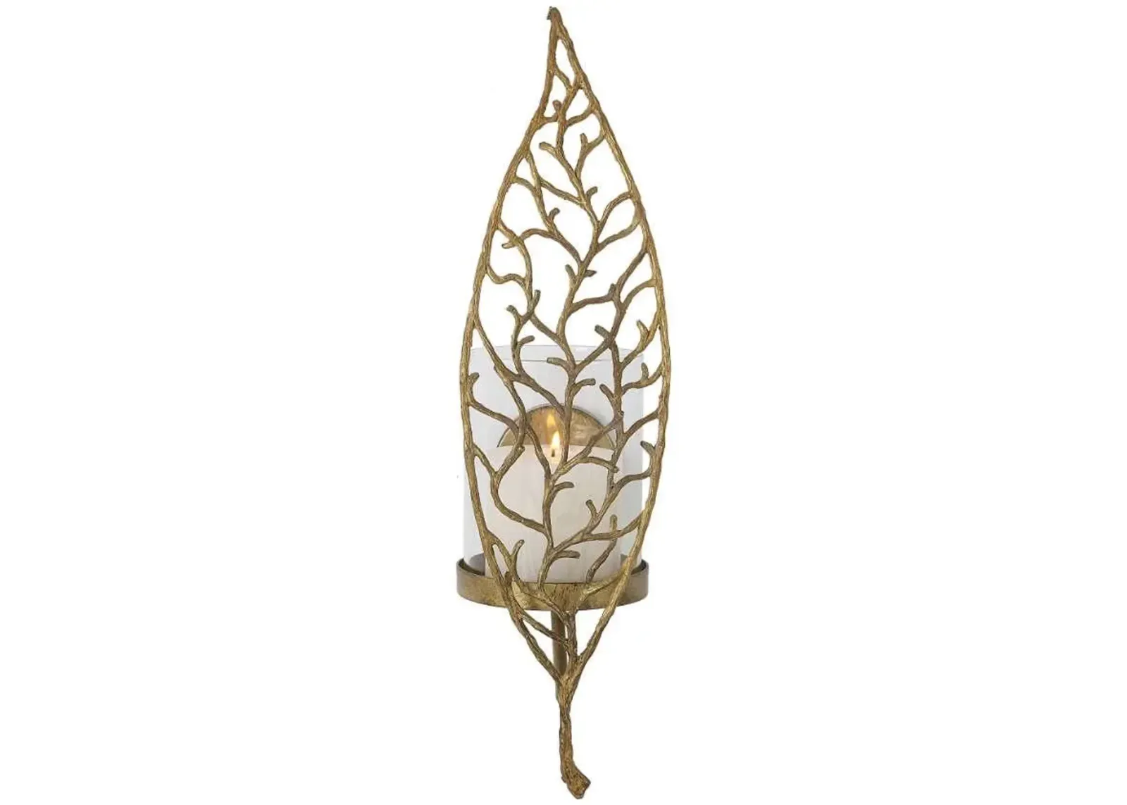 Uttermost Woodland Treasure Gold Candle Sconce