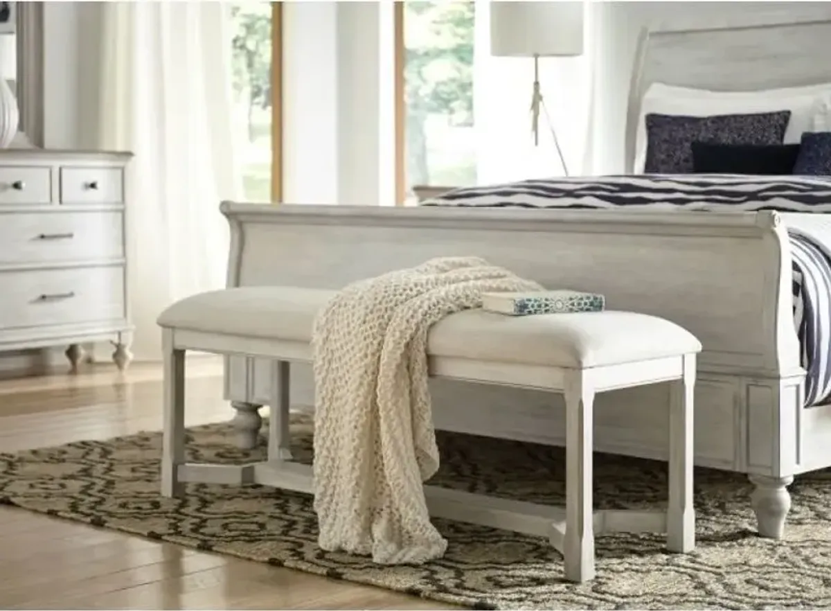 American Drew Litchfield Sun Washed Clayton Upholstered Bench