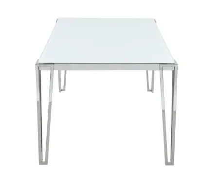PAULINE DINING TABLE STAINLESS STEEL WHITE/STAINLESS STEEL