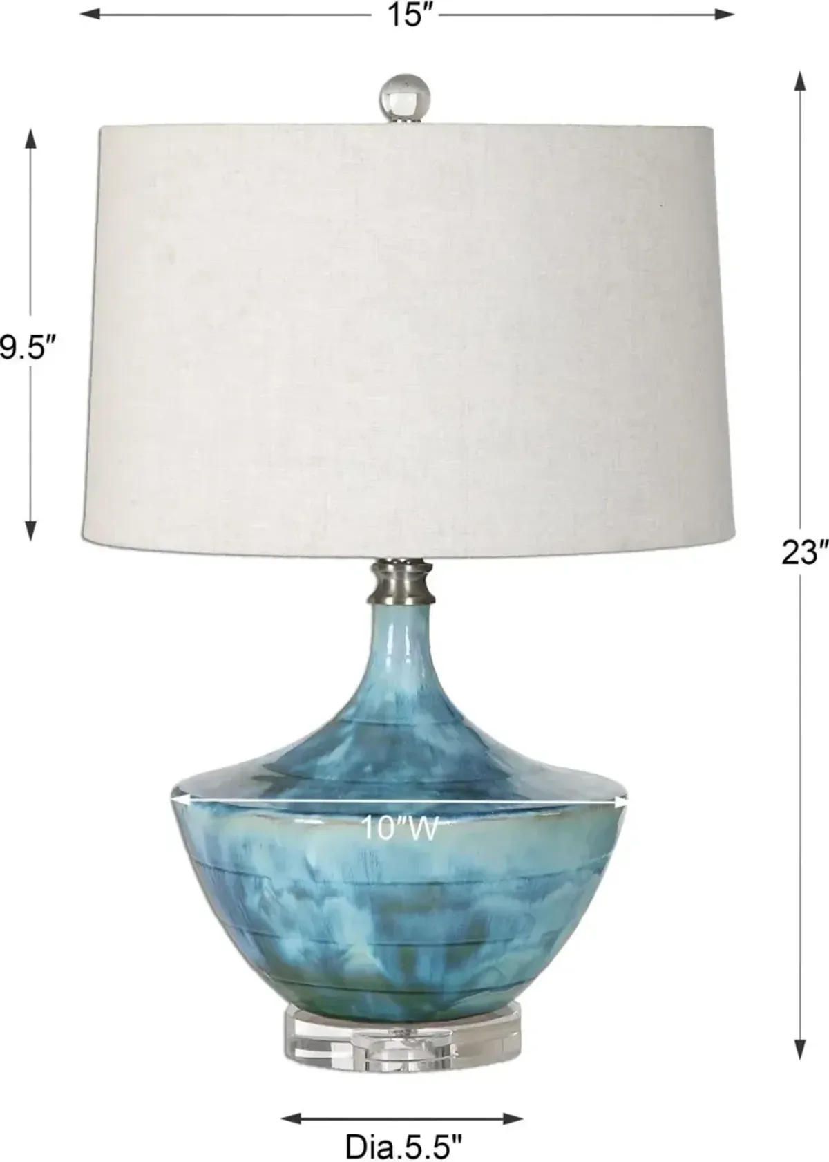 CHASIDA BLUE CERAMIC LAMP