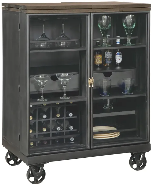 Howard Miller Al Fresco Aged Iron Wine & Bar Cabinet