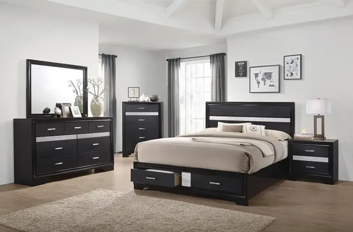 Coaster Miranda Wood California King Storage Panel Bed Black