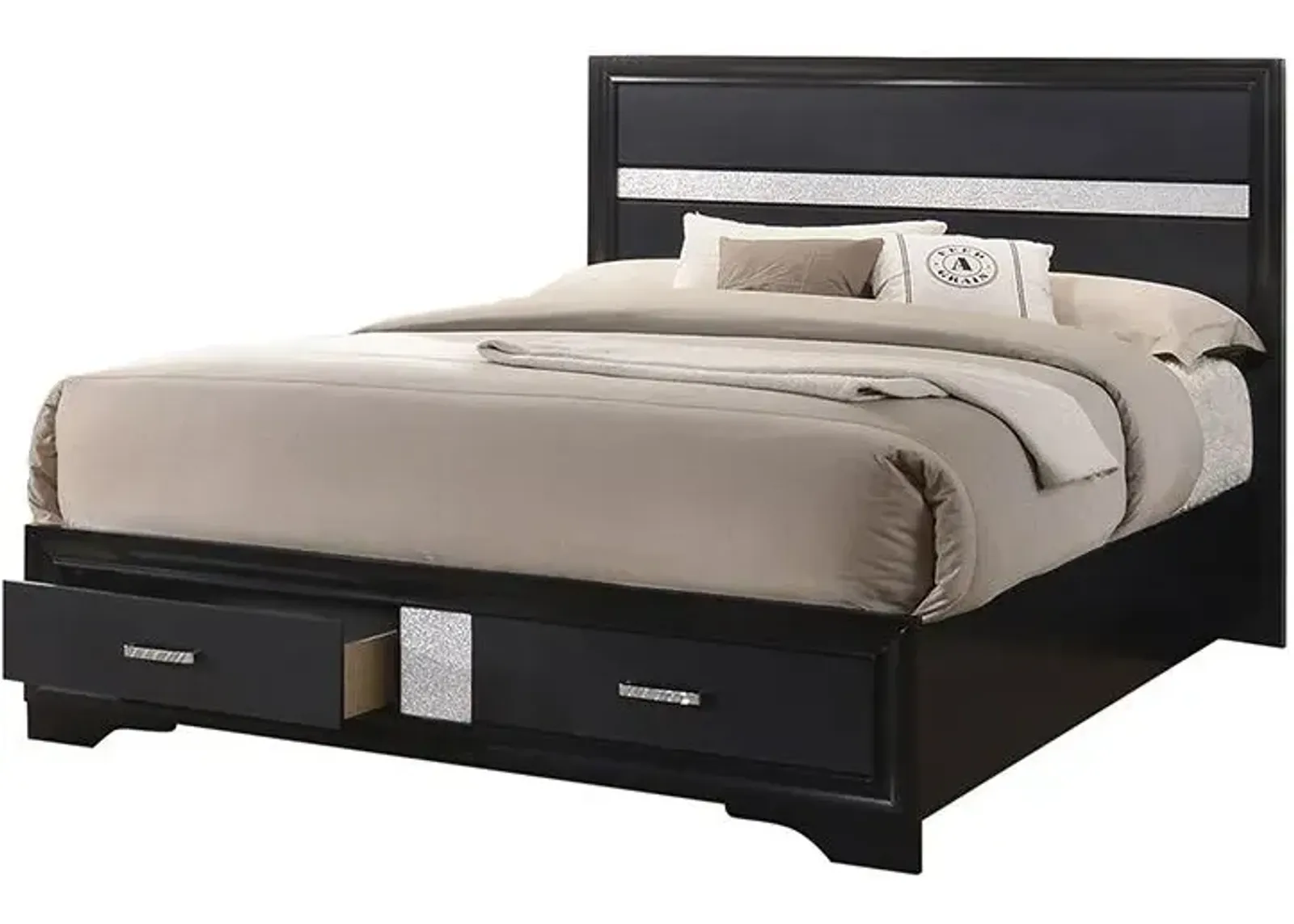 Coaster Miranda Wood California King Storage Panel Bed Black