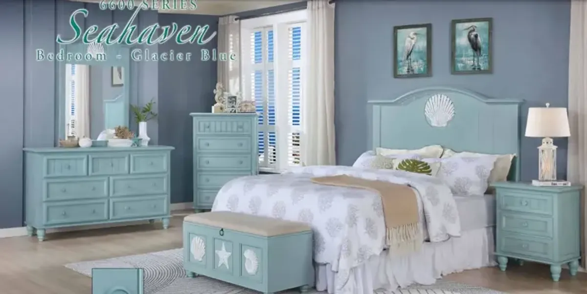 Madison Avenue Sea Haven Glacier Blue 2-Drawer Nightstand