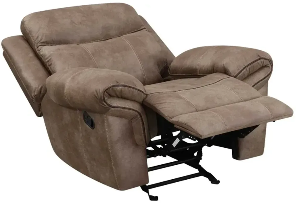 Steve Silver Nashville Manual Glider Recliner Console Loveseat In Cocoa