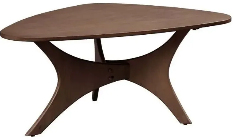 INK+IVY BROWN BLAZE TRIANGLE WOOD COFFEE TABLE