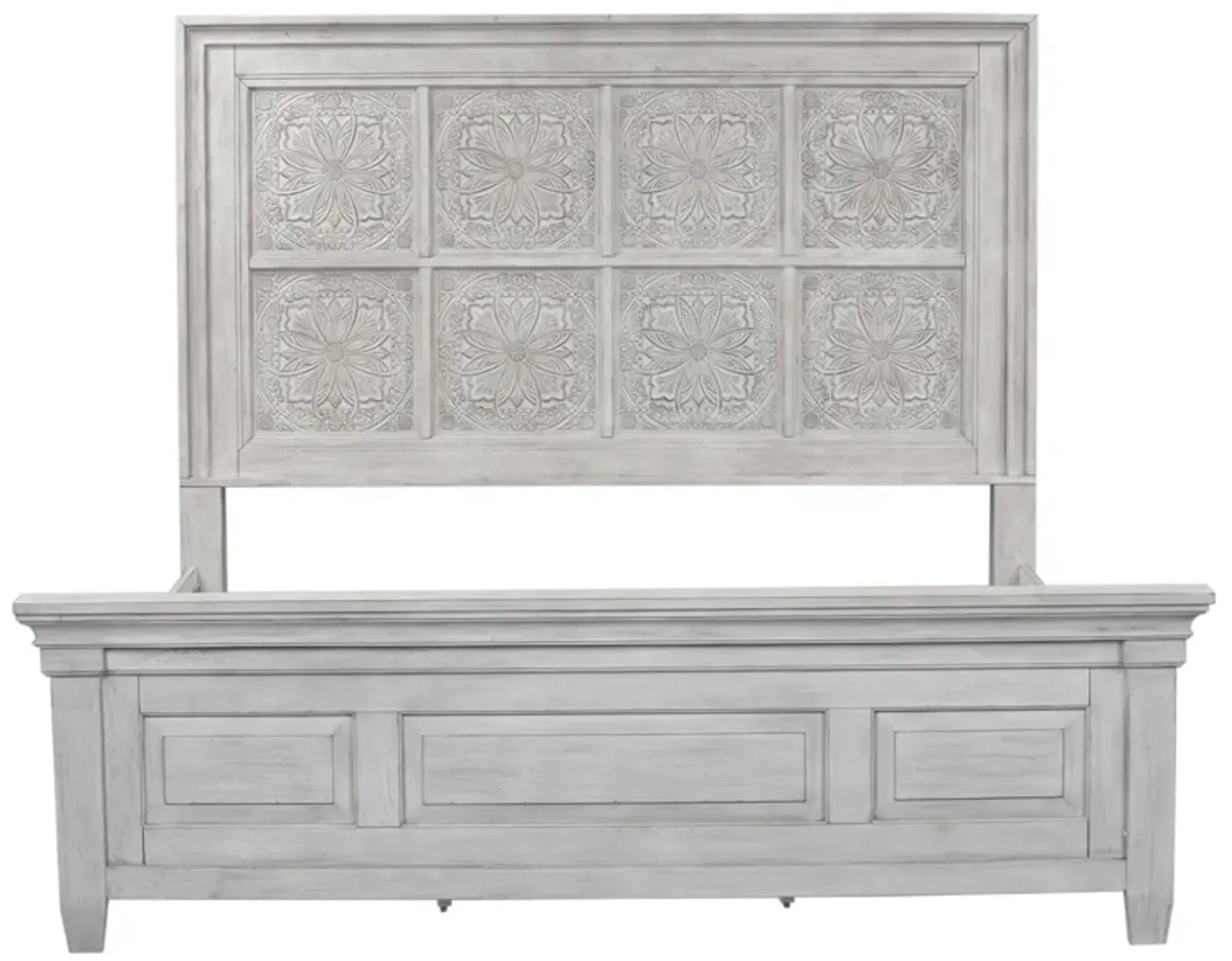 Liberty Furniture Complete King Bedroom Set Panel Bed, Dresser, Mirror & Nightstand Heartland